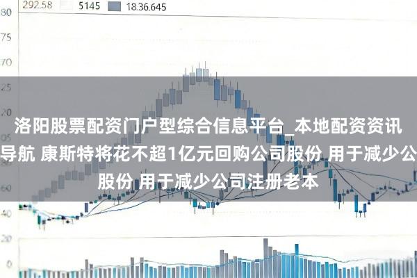 洛阳股票配资门户型综合信息平台_本地配资资讯学习与行情导航 康斯特将花不超1亿元回购公司股份 用于减少公司注册老本