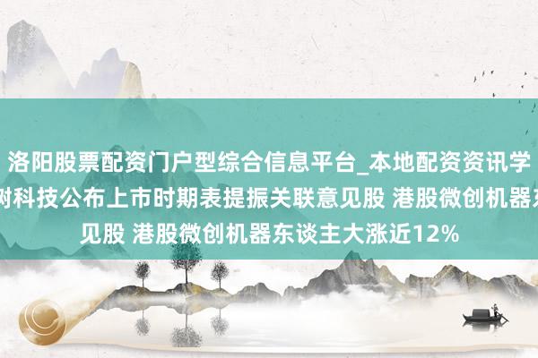 洛阳股票配资门户型综合信息平台_本地配资资讯学习与行情导航 宇树科技公布上市时期表提振关联意见股 港股微创机器东谈主大涨近12%